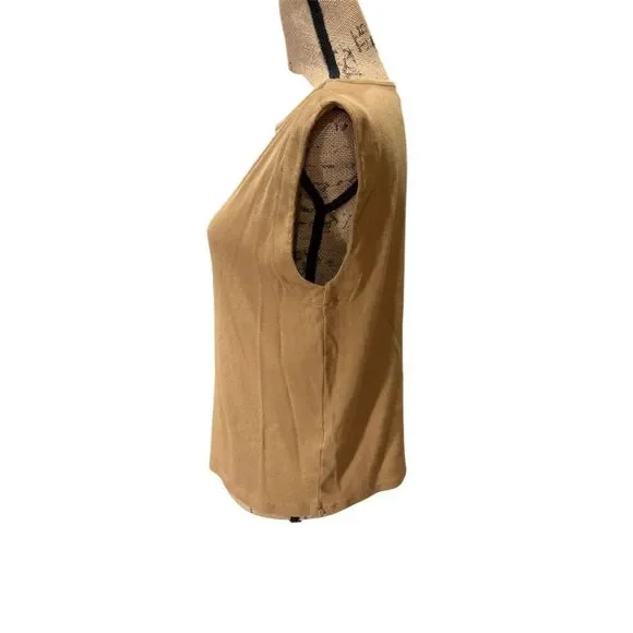 Banana Republic Women's XL Beige Sleeveless Crew Neck Tank Top - Picture 3 of 7